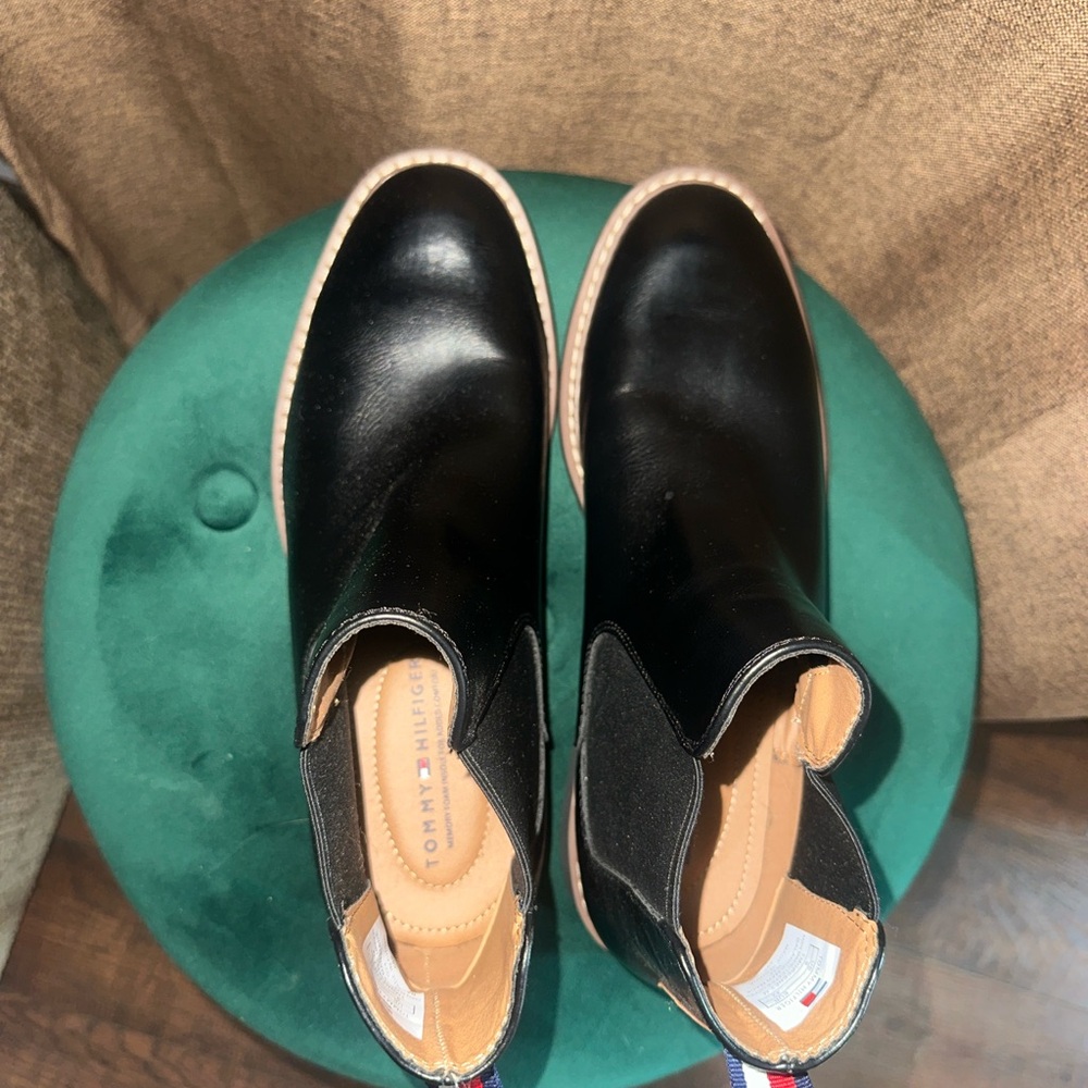 Tommy Hilfiger Black Leather Boots